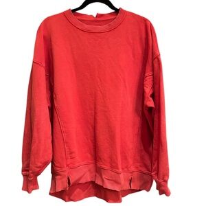 Aerie Women's The Chill Crew Sweatshirt Distressed Wash Oversized